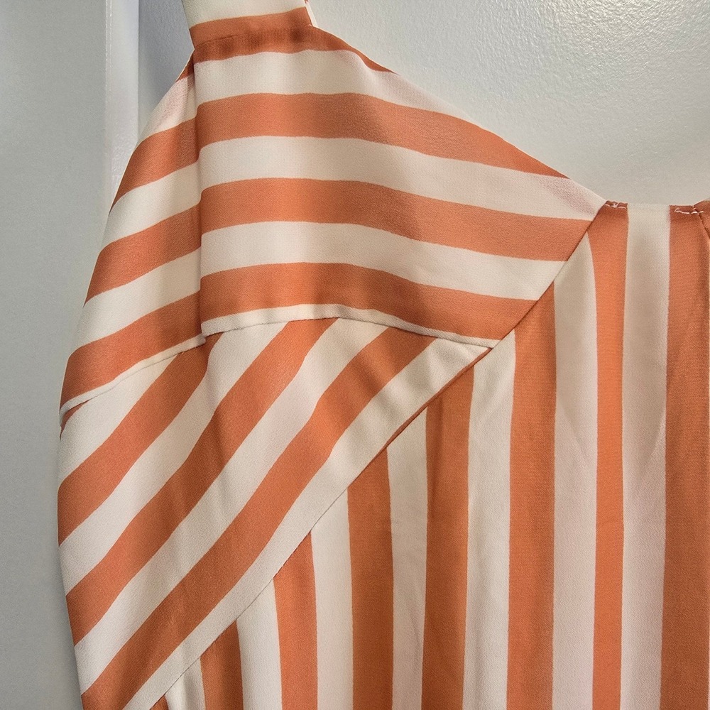 ASOS Striped Maxi Dress in Cream and orange/tan - Picture 6 of 16